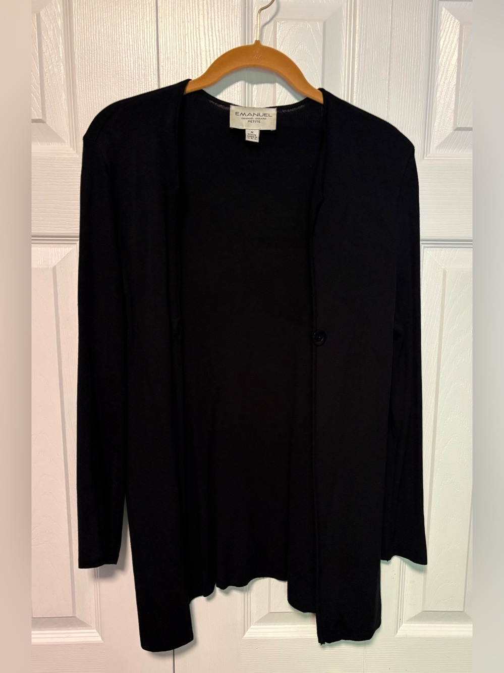 Black Open-Front Light Knit Rayon Cardigan for all seasons